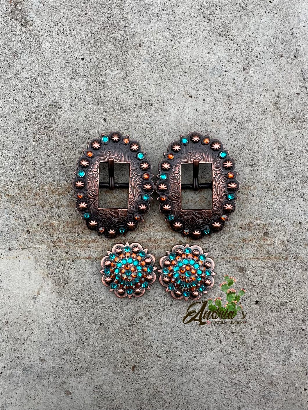 ‘Copper And Turquoise’ Bridle Set