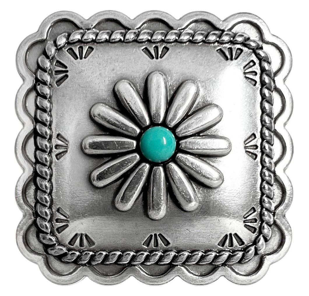Turquoise Western Scallop Concho