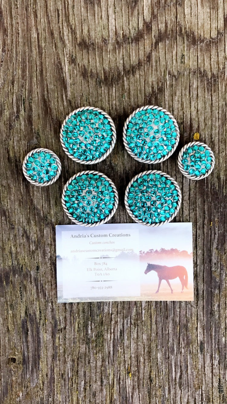 'All Turquoise' Saddle Set