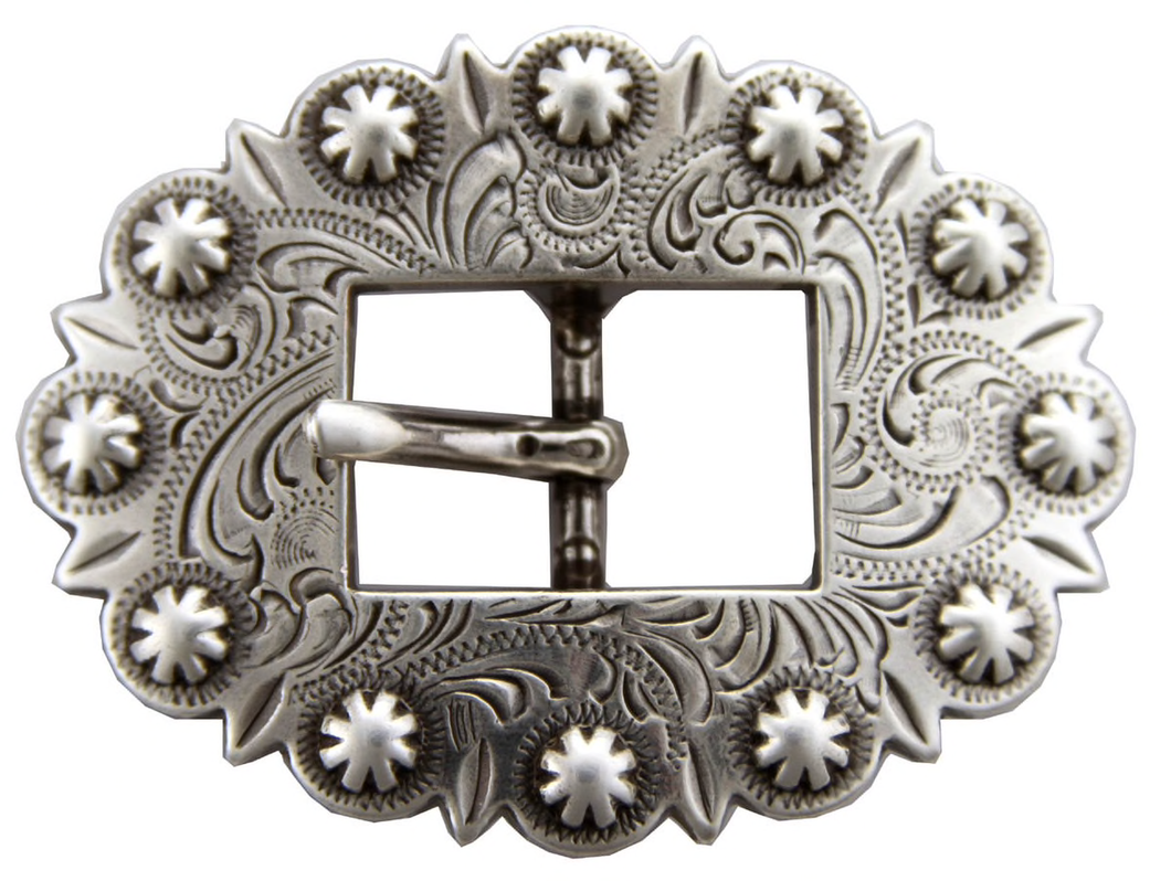 Antique Silver Berry Cart Buckle