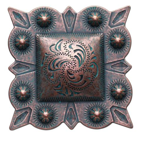 Copper Patina Pointy Square Concho