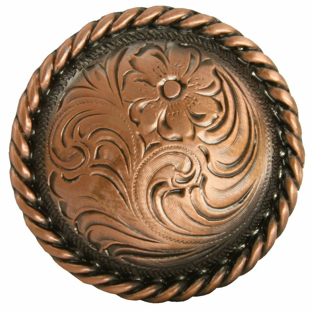 Copper Round Rope Edge Concho