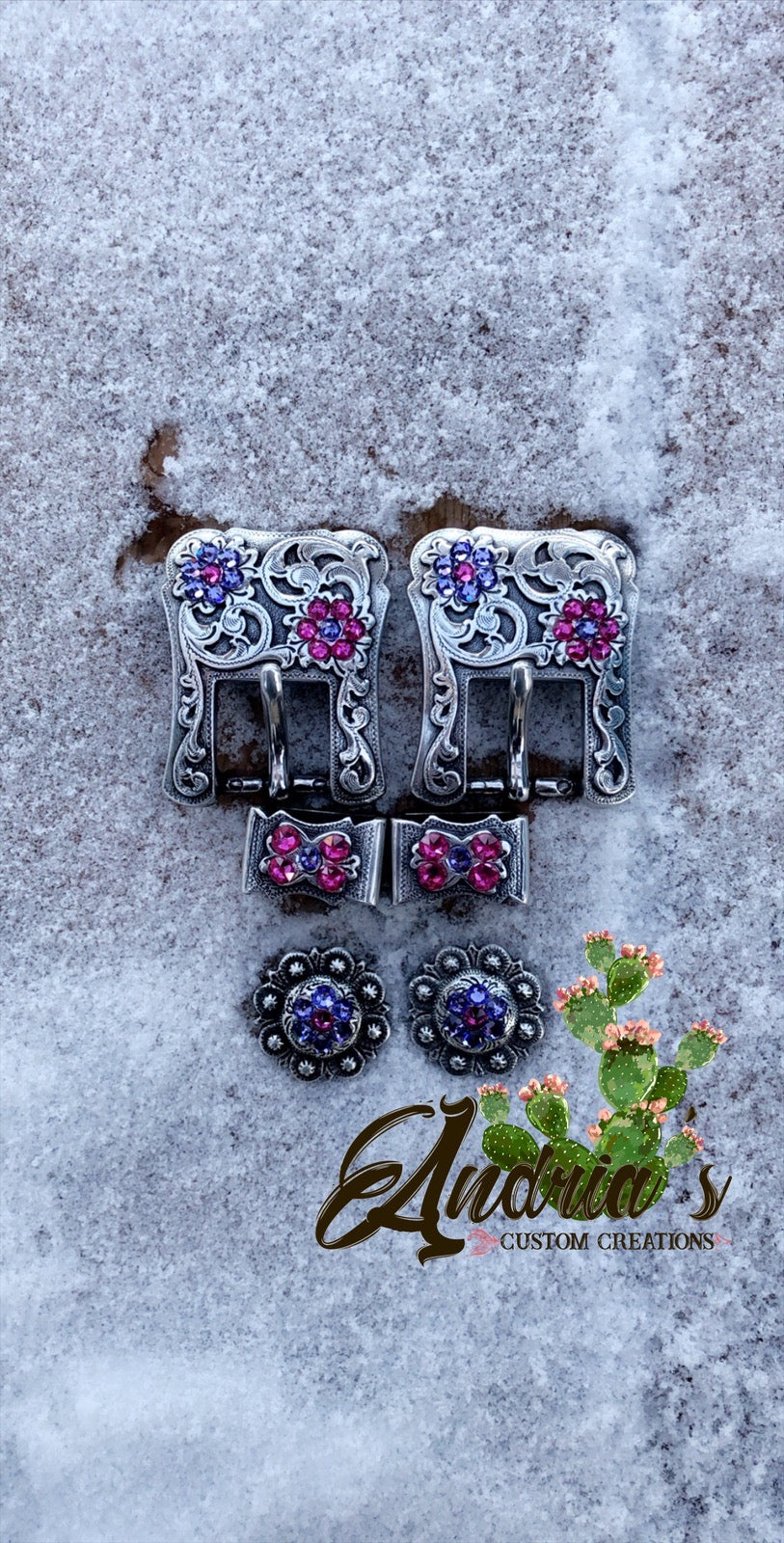 'Flowers' Bridle Set