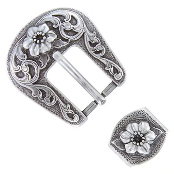 Silver Floral Buckle