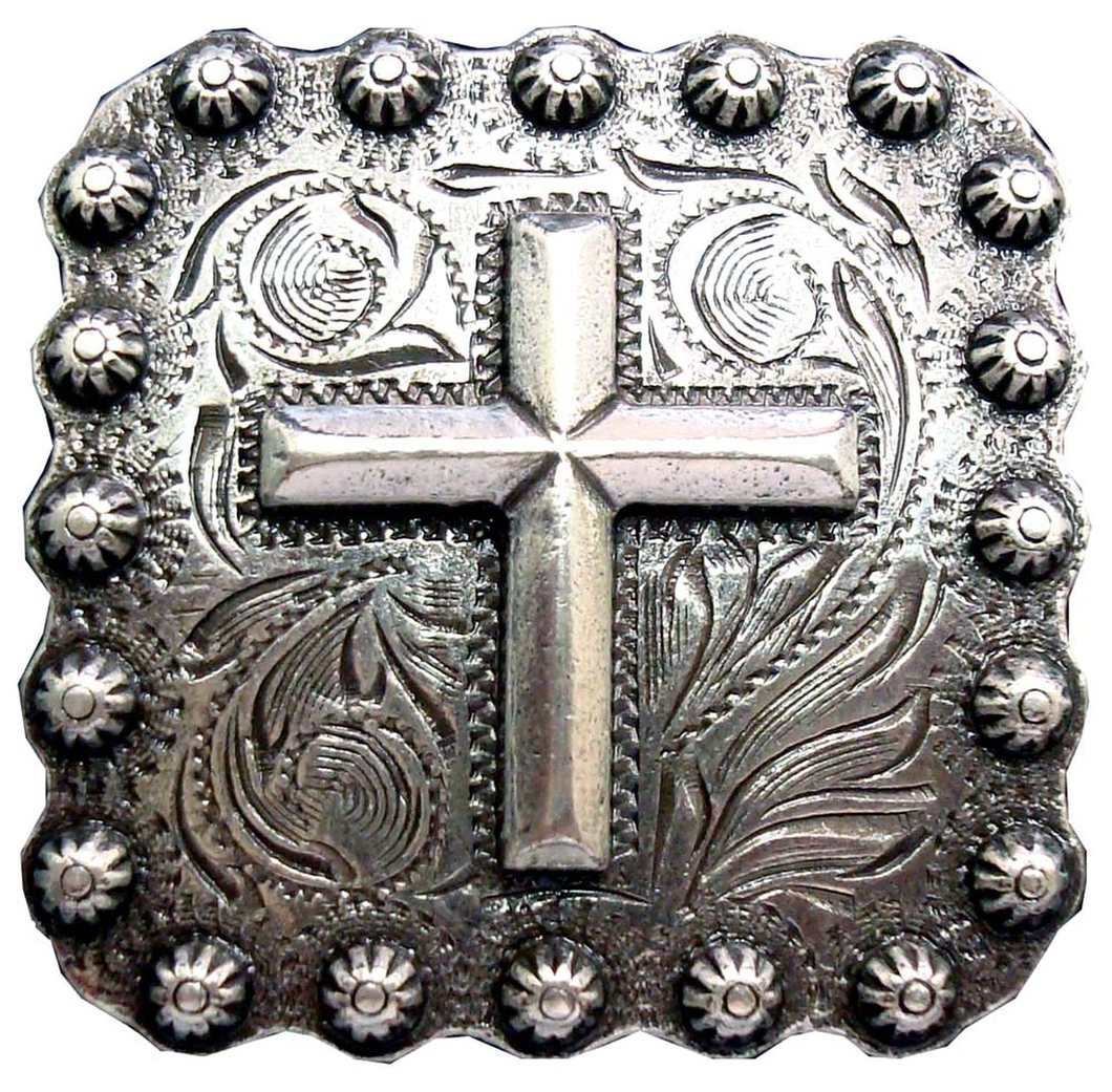 Antique Square Cross Concho